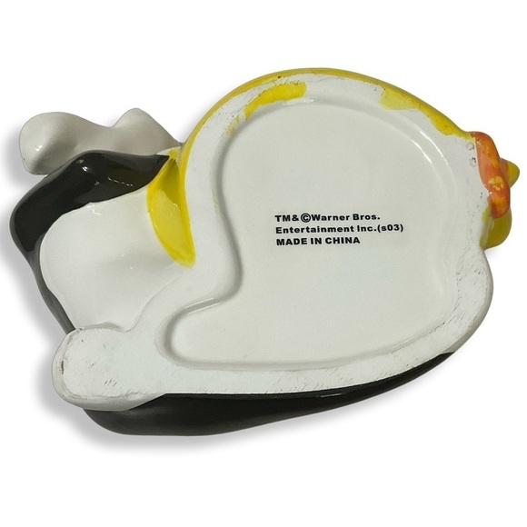 VTG Sylvester Chasing Tweety Bird‎ Ceramic Planter Pot Looney Tunes Warner Bros - Picture 3 of 9